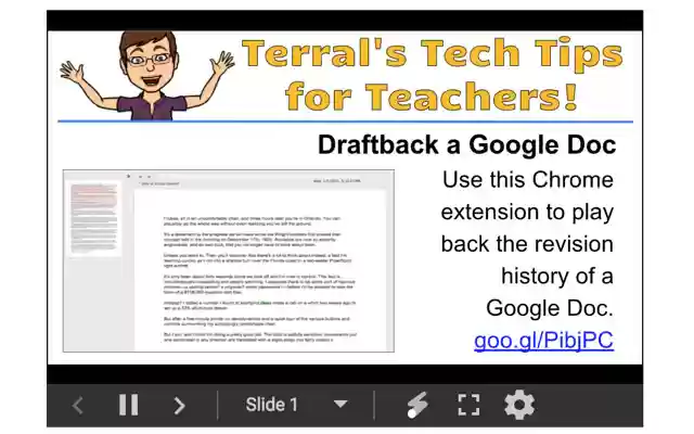 Terrals Tech Tips for Teachers  from Chrome web store to be run with OffiDocs Chromium online