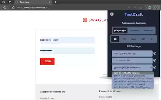 TestCraft from Chrome web store to be run with OffiDocs Chromium online TestCraft from Chrome web store to be run with OffiDocs Chromium online