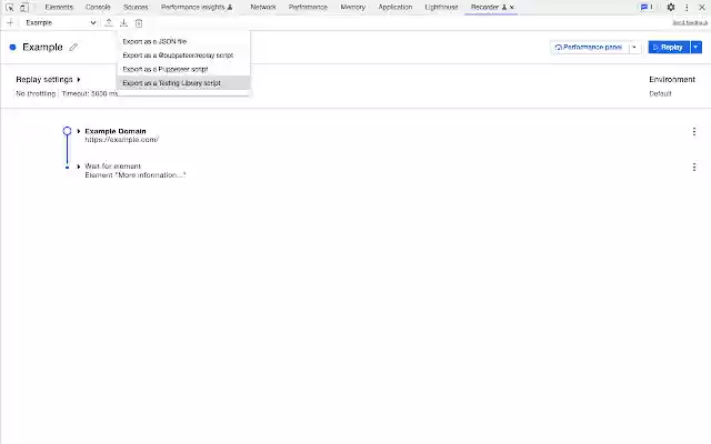 Testing Library Recorder  from Chrome web store to be run with OffiDocs Chromium online