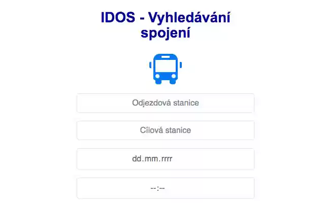 Testovací aplikace k bakalářské práci IDOS  from Chrome web store to be run with OffiDocs Chromium online