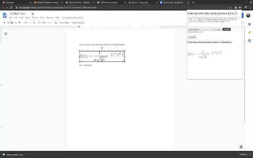 TeX Math Here  from Chrome web store to be run with OffiDocs Chromium online