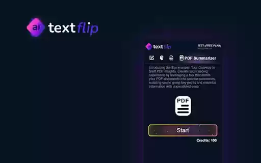 TextFlip: ChatGPT Rewriter, AI Humanizer, Chat PDF and Summarizer  from Chrome web store to be run with OffiDocs Chromium online
