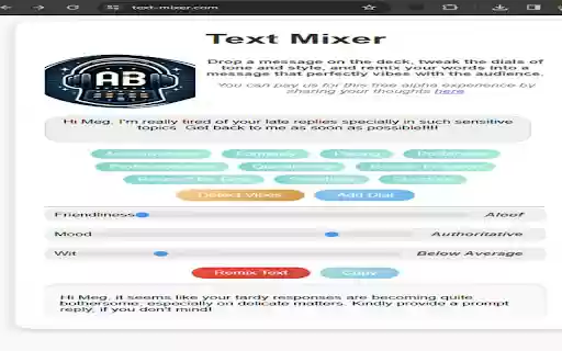 Text Mixer  from Chrome web store to be run with OffiDocs Chromium online
