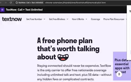 TextNow: Call + Text Unlimited from Chrome web store to be run with OffiDocs Chromium online TextNow: Call + Text Unlimited from Chrome web store to be run with OffiDocs Chromium online