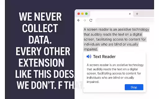 Text Reader: Free TTS Selected Text Reader from Chrome web store to be run with OffiDocs Chromium online Text Reader: Free TTS Selected Text Reader from Chrome web store to be run with OffiDocs Chromium online