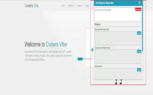 Text Reverse Generator  from Chrome web store to be run with OffiDocs Chromium online
