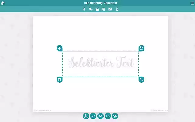 Text zu Handlettering  from Chrome web store to be run with OffiDocs Chromium online