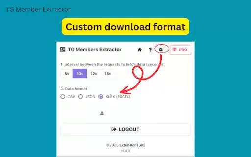 TG Member Extractor  from Chrome web store to be run with OffiDocs Chromium online