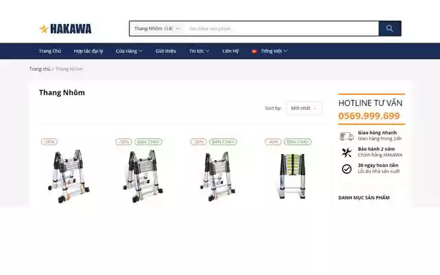 Thang nhôm Hakawa  from Chrome web store to be run with OffiDocs Chromium online