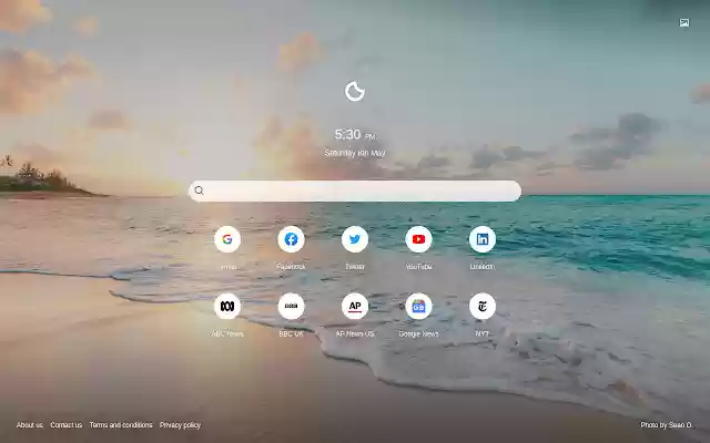 The Beach Tab  from Chrome web store to be run with OffiDocs Chromium online