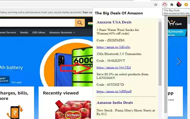 The Big Deals  from Chrome web store to be run with OffiDocs Chromium online