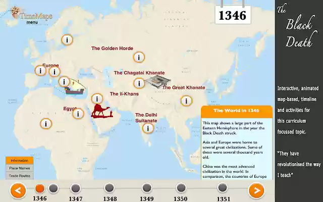 The Black Death TimeMap  from Chrome web store to be run with OffiDocs Chromium online