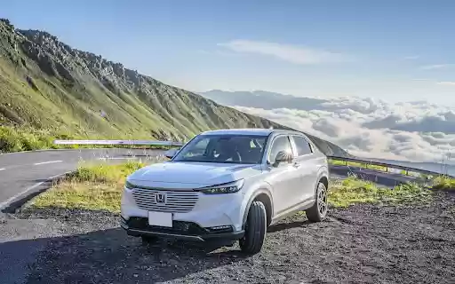 The car stopped next to the mountain  from Chrome web store to be run with OffiDocs Chromium online