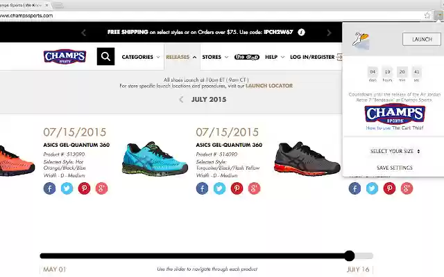 The Cart Thief ChampsSports  from Chrome web store to be run with OffiDocs Chromium online
