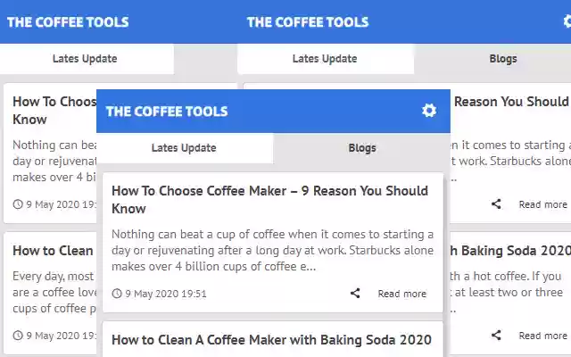 The Coffee Tools Latest News Update from Chrome web store to be run with OffiDocs Chromium online The Coffee Tools Latest News Update from Chrome web store to be run with OffiDocs Chromium online