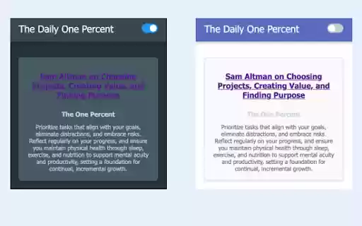 The Daily One Percent  from Chrome web store to be run with OffiDocs Chromium online