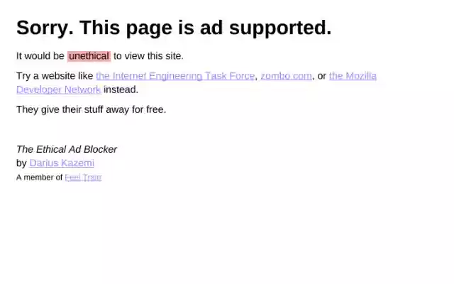 The Ethical Ad Blocker  from Chrome web store to be run with OffiDocs Chromium online