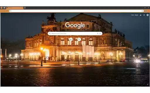 The famous german opera house at night  from Chrome web store to be run with OffiDocs Chromium online