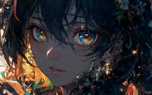 The Girl with the Mysterious Eyes  from Chrome web store to be run with OffiDocs Chromium online