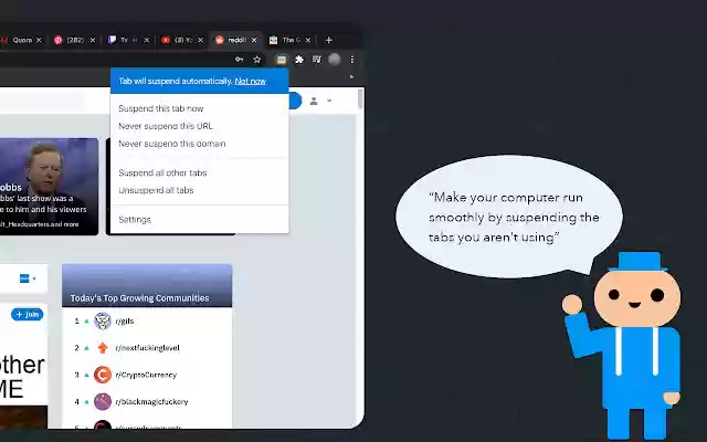 The Great Suspender Original de Chrome web store se ejecutará con OffiDocs Chromium en línea