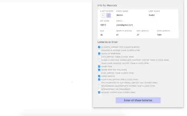 The Lucky Ones  from Chrome web store to be run with OffiDocs Chromium online