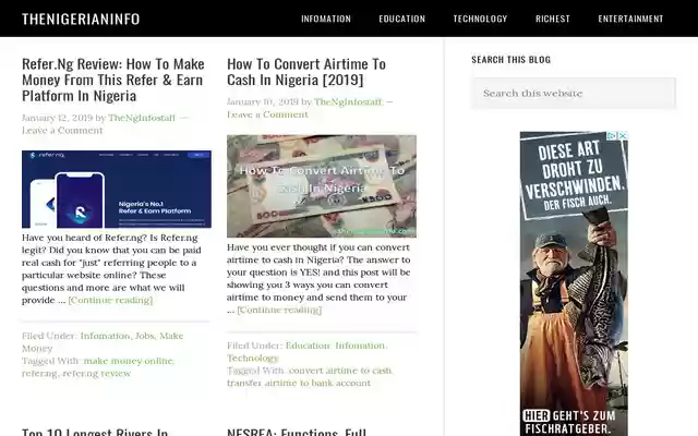 TheNigerianInfo  from Chrome web store to be run with OffiDocs Chromium online