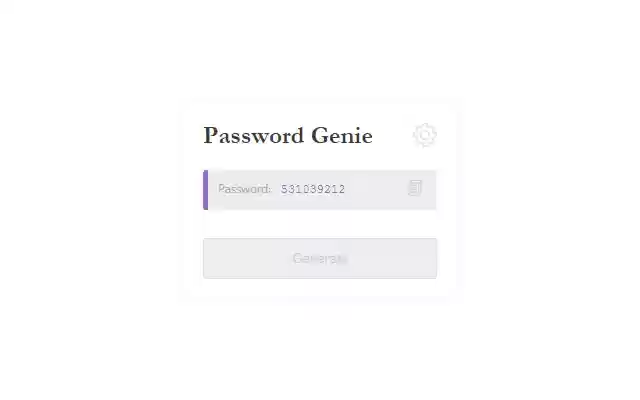 The Password Geniue  from Chrome web store to be run with OffiDocs Chromium online