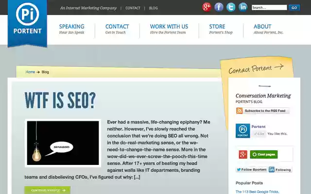 The Portent Blog  from Chrome web store to be run with OffiDocs Chromium online