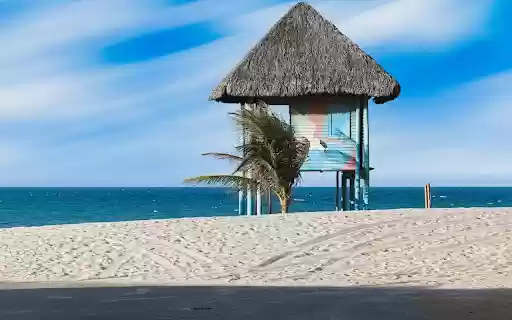 The tall hut on the beach  from Chrome web store to be run with OffiDocs Chromium online