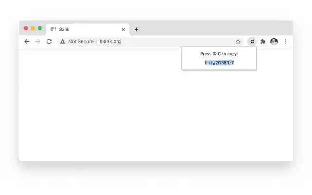 The tiny URL shortener  from Chrome web store to be run with OffiDocs Chromium online