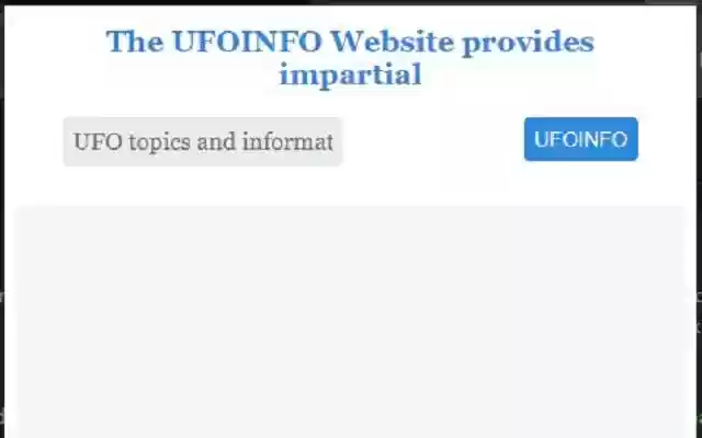 The UFOINFOWebsite provides  from Chrome web store to be run with OffiDocs Chromium online