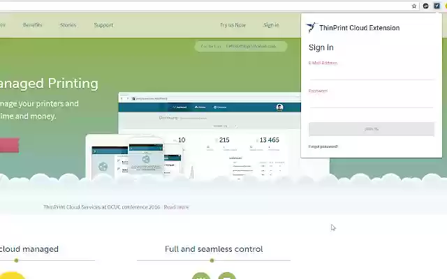 ThinPrint Cloud Extension  from Chrome web store to be run with OffiDocs Chromium online