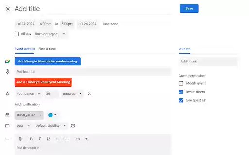 ThirdEye RealEyeAI Conference  from Chrome web store to be run with OffiDocs Chromium online