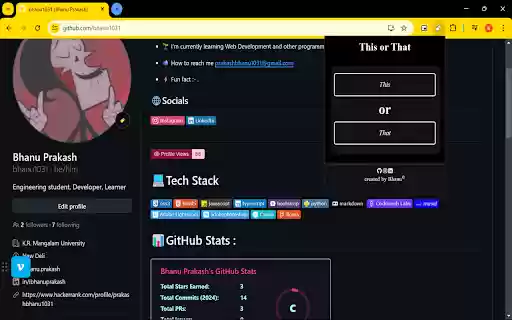 This or That  from Chrome web store to be run with OffiDocs Chromium online