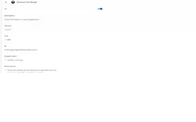 Thomson One Bridge  from Chrome web store to be run with OffiDocs Chromium online