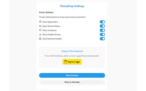 ThreadCap: Better Twitter Screenshots  from Chrome web store to be run with OffiDocs Chromium online
