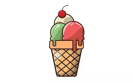 Three color ice cream  from Chrome web store to be run with OffiDocs Chromium online