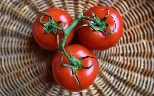 Three ripe red tomatoes  from Chrome web store to be run with OffiDocs Chromium online