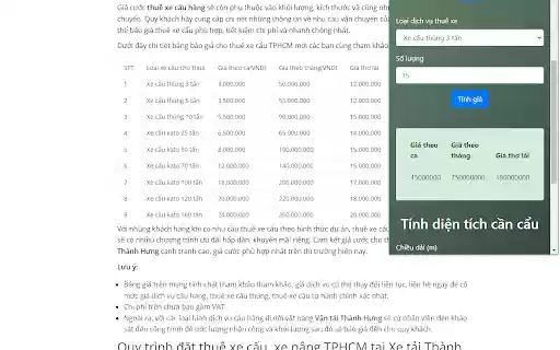 Thuê Xe Cẩu TPHCM  from Chrome web store to be run with OffiDocs Chromium online