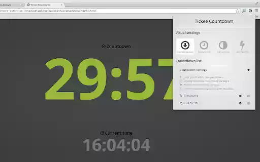 Tickee Countdown  from Chrome web store to be run with OffiDocs Chromium online