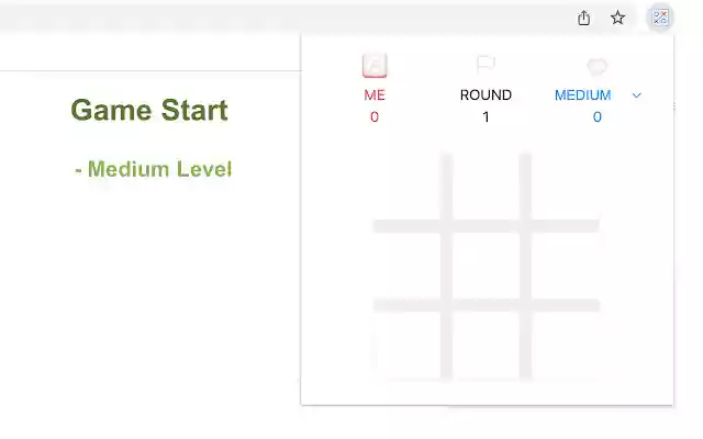 Jogo Tic Tac Toe da Chrome Web Store para ser executado com OffiDocs Chromium online