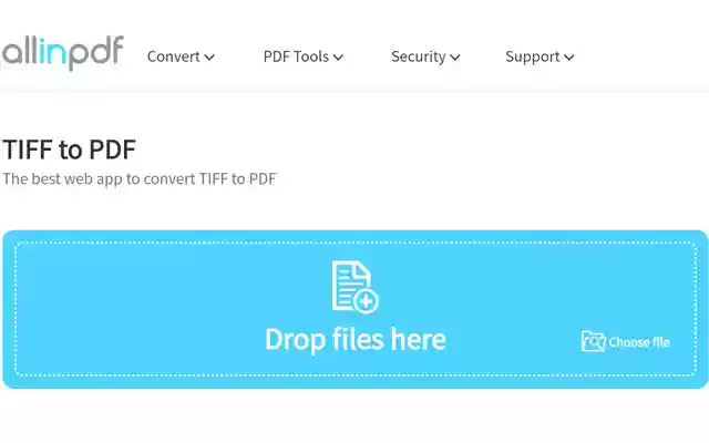 TIFF to PDF Allinpdf.com from Chrome web store to be run with OffiDocs Chromium online TIFF to PDF Allinpdf.com from Chrome web store to be run with OffiDocs Chromium online
