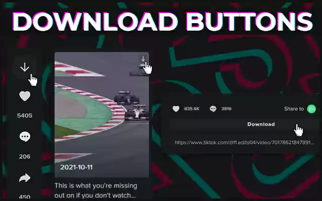 TikTok Download Buttons from Chrome web store to be run with OffiDocs Chromium online TikTok Download Buttons from Chrome web store to be run with OffiDocs Chromium online
