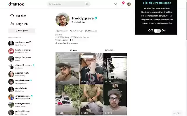 TikTok Stream Mode  from Chrome web store to be run with OffiDocs Chromium online