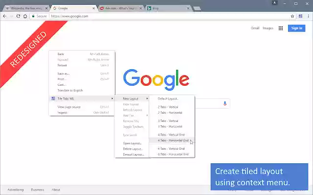 Tile Tabs WE from Chrome web store to be run with OffiDocs Chromium online Tile Tabs WE from Chrome web store to be run with OffiDocs Chromium online