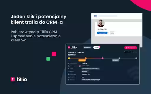 Tillio CRM  from Chrome web store to be run with OffiDocs Chromium online