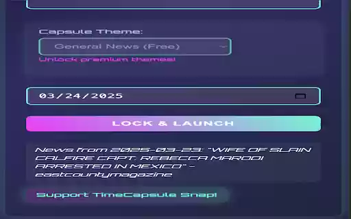 TimeCapsule Snap (Beta)  from Chrome web store to be run with OffiDocs Chromium online