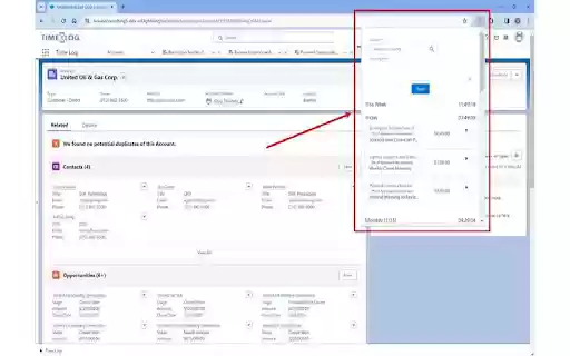 Time Log  from Chrome web store to be run with OffiDocs Chromium online