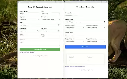 Time Off Request Generator  from Chrome web store to be run with OffiDocs Chromium online