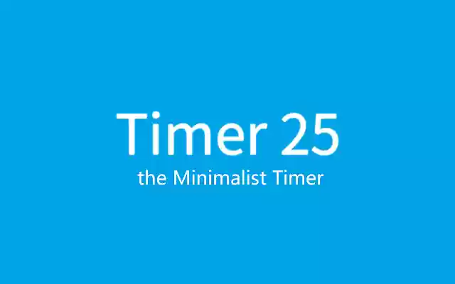 Timer 25: Minimalistyczny Timer ze sklepu internetowego Chrome do uruchomienia z OffiDocs Chromium online
